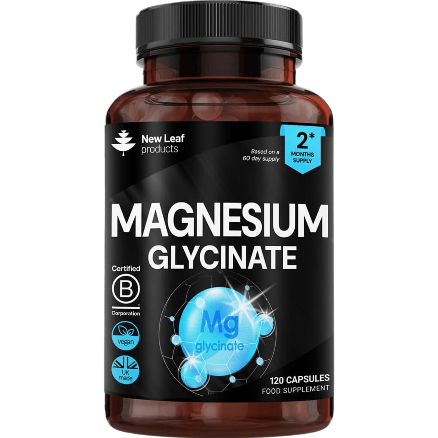 Image of New Leaf Products Magnesium Glycinate 120 Capsules